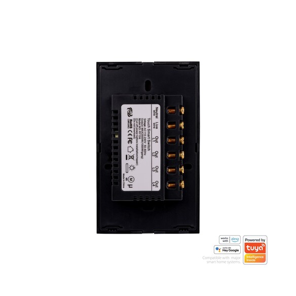 HV9210-4 - Wifi 4 Gang Black Wall SwitchHV9210-4