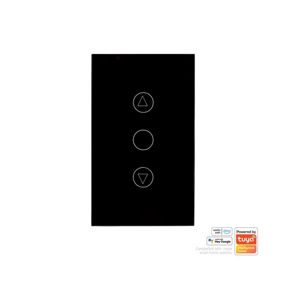 HV9211 - Wifi Single Gang Black Dimmer Wall Switch