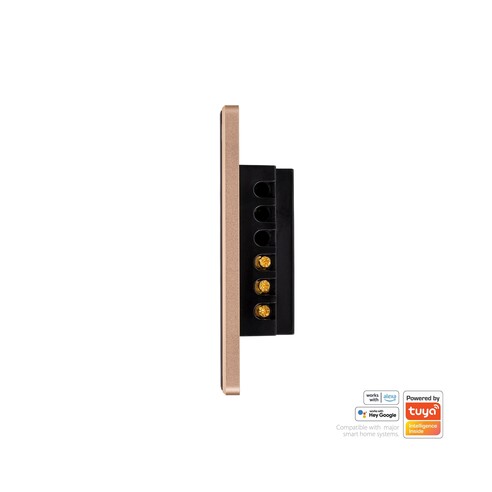 HV9220-1 - Wifi Single Gang Black with Gold Trim HV9220-1