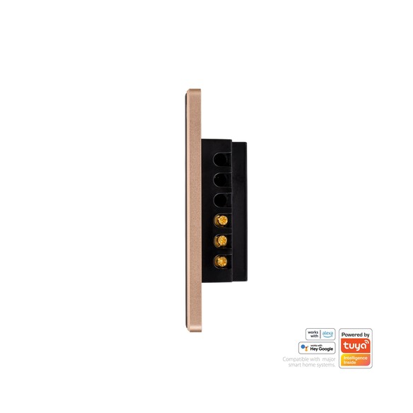 HV9220-1 - Wifi Single Gang Black with Gold Trim HV9220-1