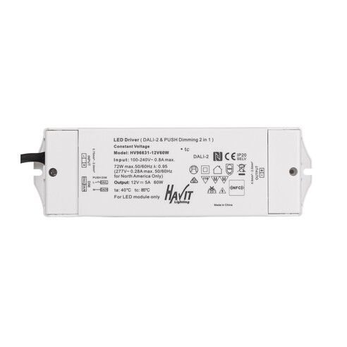 HV96631-12V60W - 60W Dali 2 + Push Dim Dimmable HV96631-12V60W