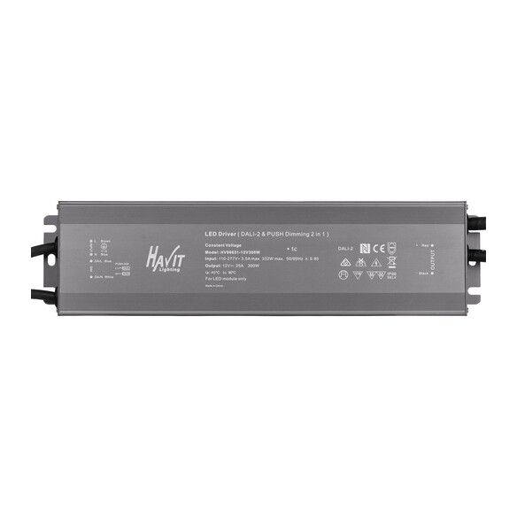 HV96631-12V300W - HV96631-12V300W | HV96631-24V300W - 300W Dali 2 + Push Dim Dimmable LED Driver