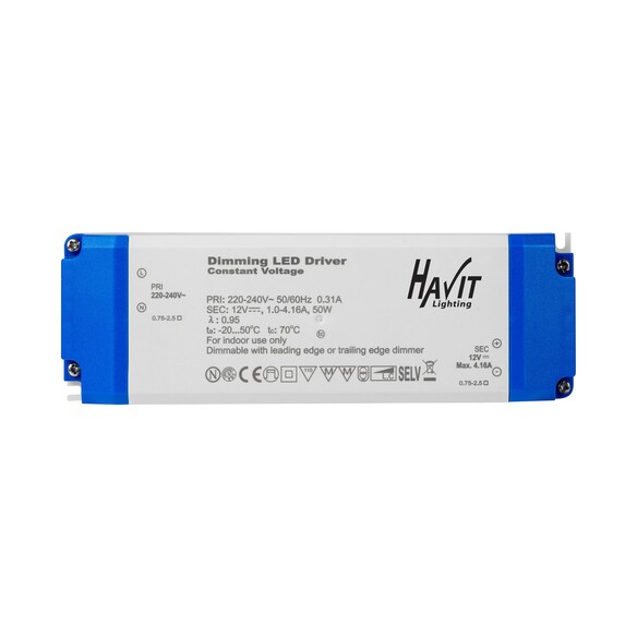 HV9668-24V50W - 50W Triac Dimmable Indoor LED Driver