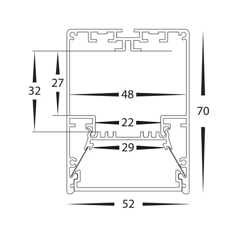 HV9693-5270-JOINER - Black Deep Square ProfileHV9693-5270-JOINER