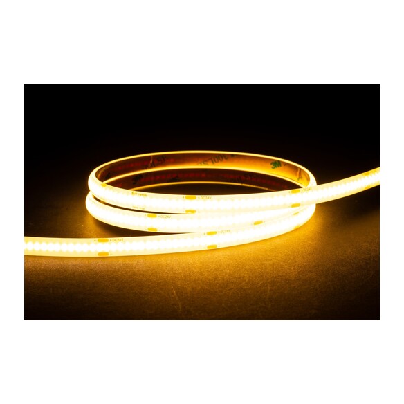 HV9761-IP54-320-3K-10M - HV9761-IP54-320-3K - 9.6W IP54 24v DC 3000K COB Dotless LED Strip - 10m Roll