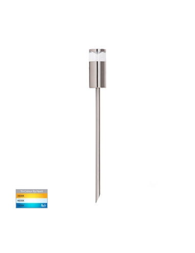 Highlite Titanium Coloured Aluminium TRI Colour LED Garden Spike Light