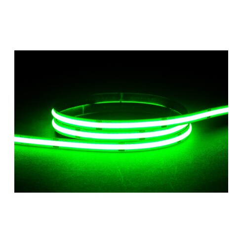 9.6W IP20 24v DC Green COB Dotless LED Strip