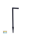 HV1459T-Black- Nedia Square 7W Tri Colour Aluminium Black Garden Spike Light
