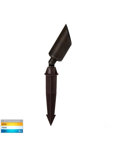 Shawl Antique Brass 5W LED Garden Spike Light