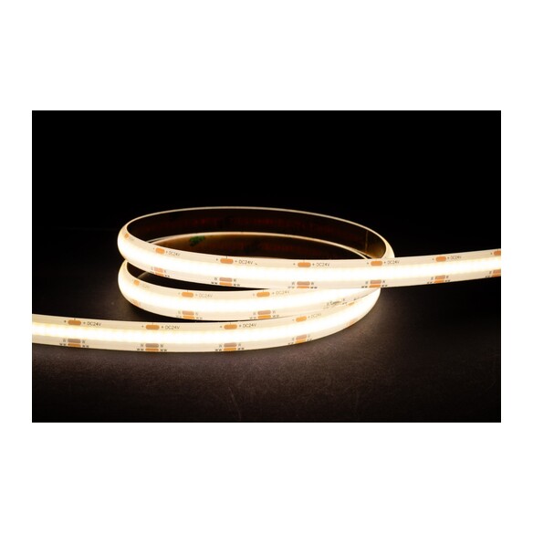HV9761-IP54-608-CT-10M - HV9761-IP54-608-CT - 14.4W IP54 24v DC CT COB Dotless LED Strip - 10m Roll