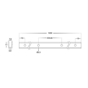 HV9791-PVC-CHANNEL-2M - HV9791-PVC-Channel - PVC Channel to HV9791-PVC-CHANNEL-2M 2