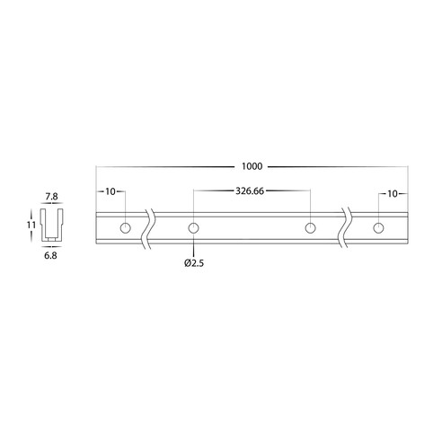 HV9791-PVC-CHANNEL-2M - HV9791-PVC-Channel - PVC HV9791-PVC-CHANNEL-2M