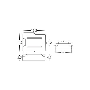 HV9954 - LED Strip Connector to suit IP20 10mm PCB LED StripHV9954 2