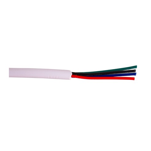HV9991 - 4 Core RGB cable with White Outer Sheathing