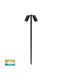 Tivah Black TRI Colour Double Adjustable LED Bollard Spike Light