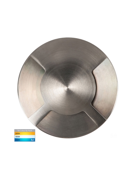HV19082T - Viale 5W 12V DC Three-Way LED Inground Uplighter 316 Stainless Steel / Tri-Colour