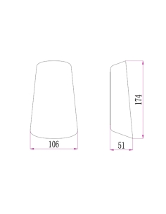 Exterior 240V 11W LED Up/Down Wall Light Dark Grey / Warm BES1 2