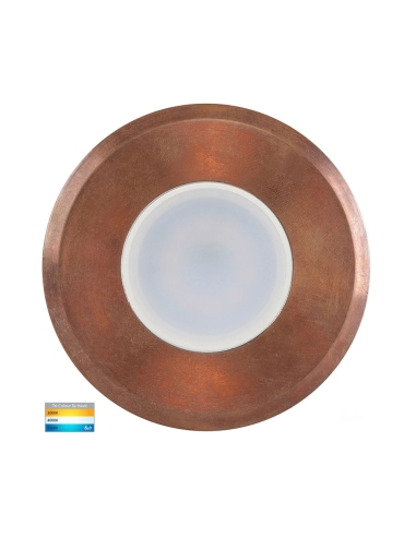 HV19022T-CP - Ollo 5W 12V DC LED Inground Uplighter Copper / Tri-Colour