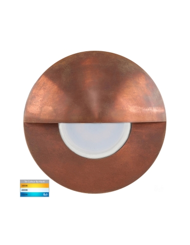 HV19012T-CP - Ollo 5W 12V DC Eyelid LED Step Light Copper / Tri-Colour