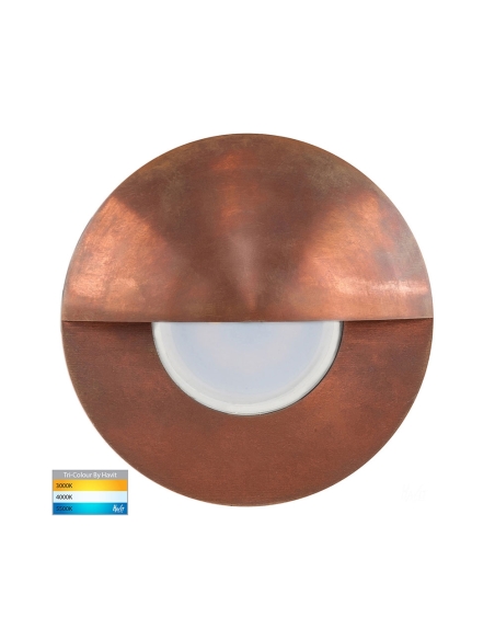 HV19012T-CP - Ollo 5W 12V DC Eyelid LED Step Light Copper / Tri-Colour
