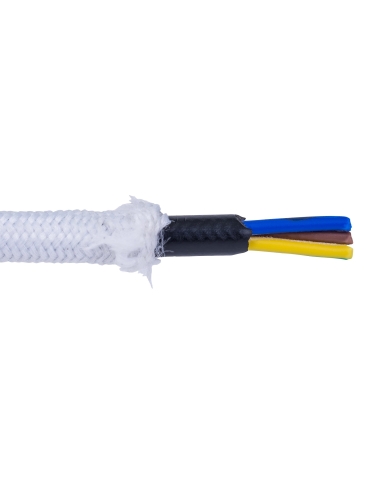 3 Core White Fexible cable - 1M