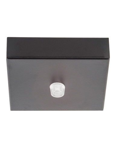 100mm Surface Mounted Square Canopy Black
