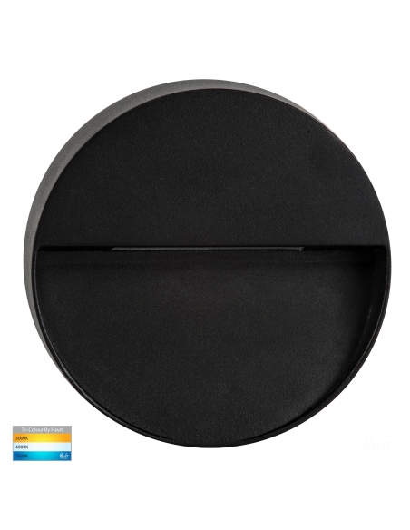HV3277T-BLK-240V - HV3277T-Black - Virsma Black Round LED Step lights