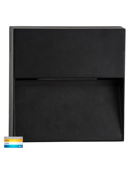 HV3276T-BLK-12V - HV3276T-Black - Virsma Black Square LED Step lights