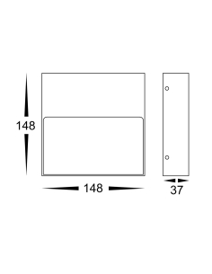 Square Surface Mounted Step Light BlackHV3276T-BLK-240V 2