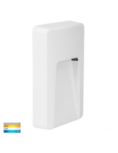 Rectangular White Surface Mounted PC Step LightHV3223T-WHT 2
