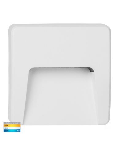 Square White Surface Mounted PC Step Light