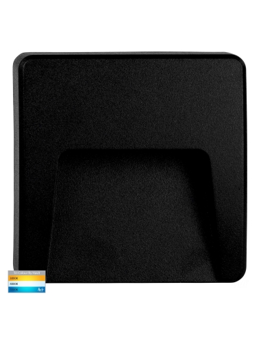 Square Black Surface Mounted PC Step Light