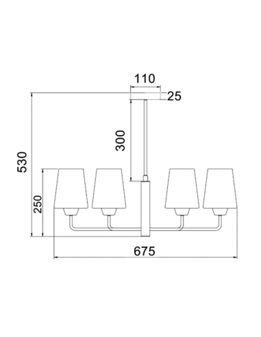 Abbey Interior Modern 6 Light Chandelier Matt ABBEY1