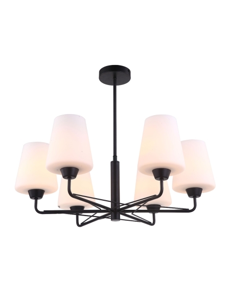 Abbey Interior Modern 6 Light Chandelier Matt ABBEY1