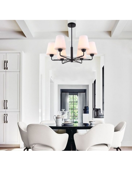 Abbey Interior Modern 6 Light Chandelier Matt ABBEY1