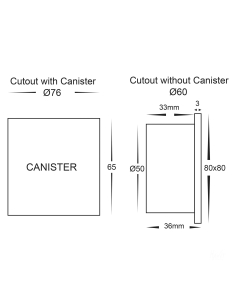 Recessed Square Step Light Black AluminiumHV3215W-BLK 2