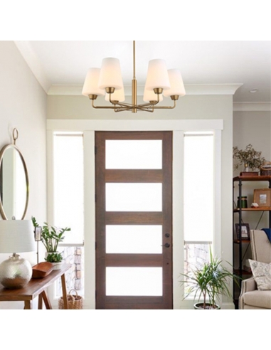 Abbey Interior Modern 6 Light Chandelier Matt ABBEY1