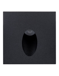 Recessed Square Step Light Black AluminiumHV3215C-BLK