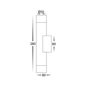 HV10294T - Dugo Aluminium Black Up & Down Wall LightHV10294T 2