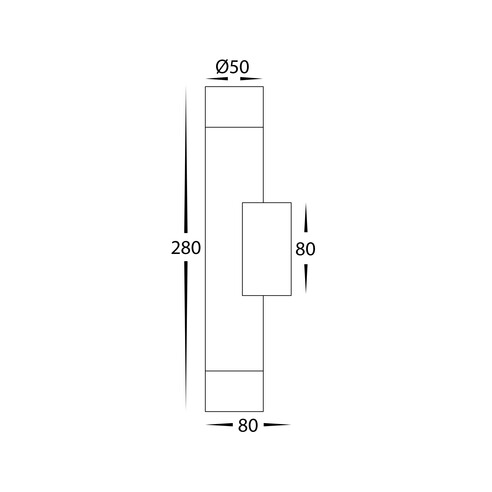 HV10294T - Dugo Aluminium Black Up & Down Wall HV10294T