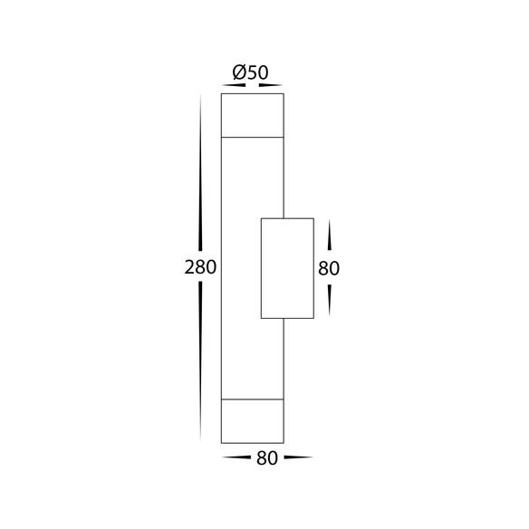 HV10394T - Dugo Aluminium White Up & Down Wall HV10394T