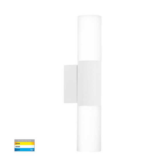HV10942T-WHT - HV10942T-White - Akril Aluminium White 2 Light Wall Light