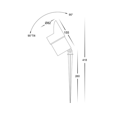 HV1429-12W-HOOD - Aluminium Black Hood To Suit HV1429-12W-HOOD