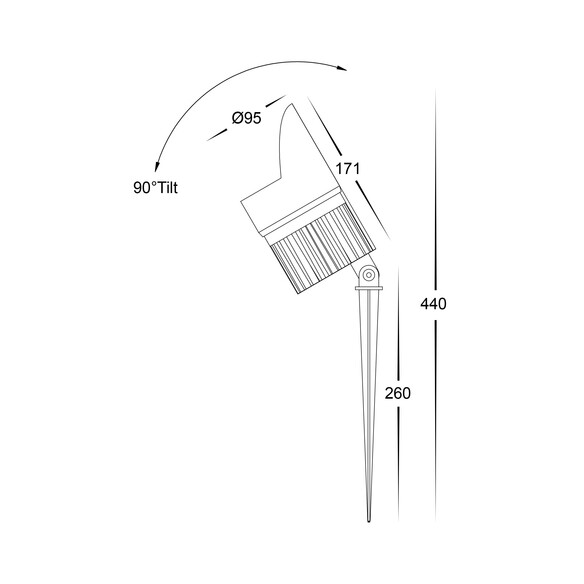 HV1429-24W-HOOD - Aluminium Black Hood To Suit HV1429-24W-HOOD