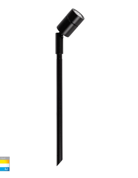 HV1446T-BLK - HV1446T-Black - Mali Aluminium Black 1.5W Garden Spike Spotlight