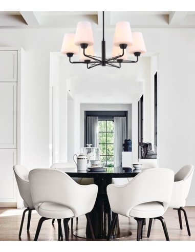 ABBEY2 - ABBEY Interior Traditional 6 Lamps Opal ABBEY2