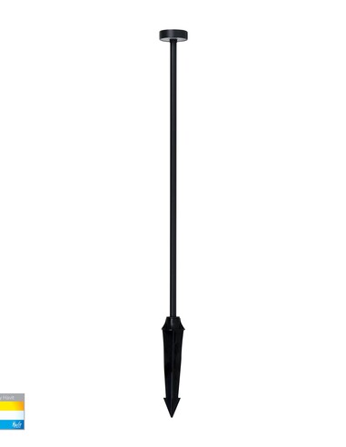 Vertex Aluminium Black LED Bollard Spike Light