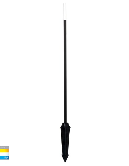 HV1514T-BLK-24V - HV1514T-Black-24V - Drique Aluminium Black LED Bollard Spike Light
