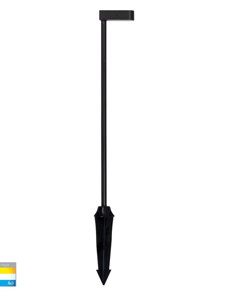 HV1516T-BLK-24V - HV1516T-Black-24V - Lindri Aluminium Black LED Bollard Spike Light