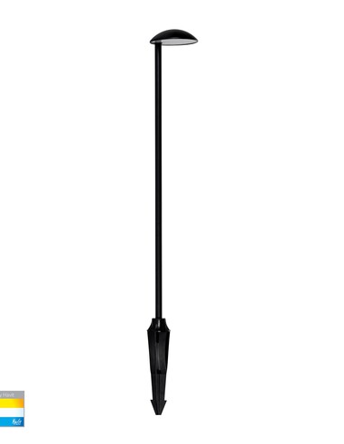 Konoa Aluminium Black LED Bollard Spike Light